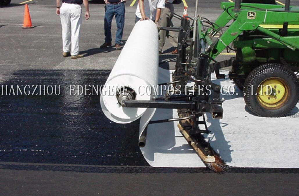 Nonwoven Hybrid Fiberglass Polyester Engineered Paving Mat Geomat for Asphalt Anti-Cracks