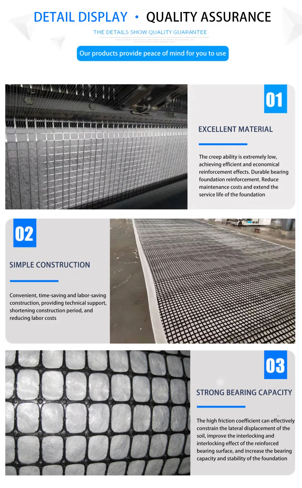 30/30kn PP Combigrid Biaxial Geogrid Composite with 100g Non Woven Geotextile Hot Sale