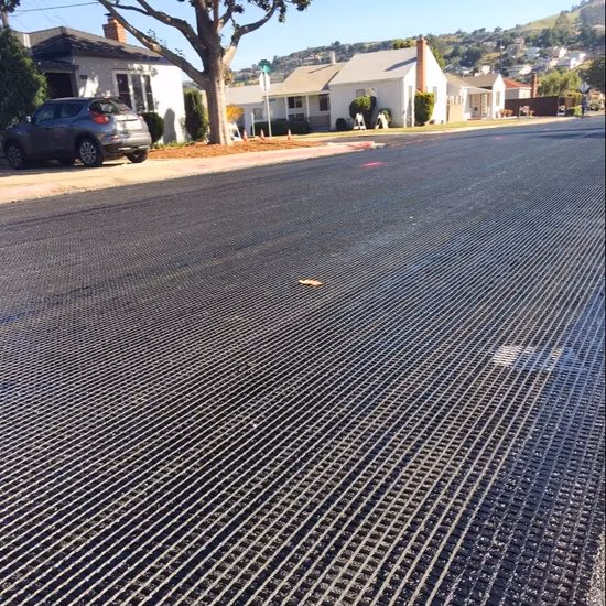 Manufacturer CE ISO9001 Fiberglass Geogrid Factory for Driveway Road Reinforcement Construction