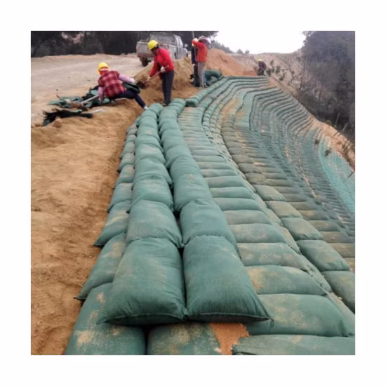 Geobag no tejido para protección de taludes de presas