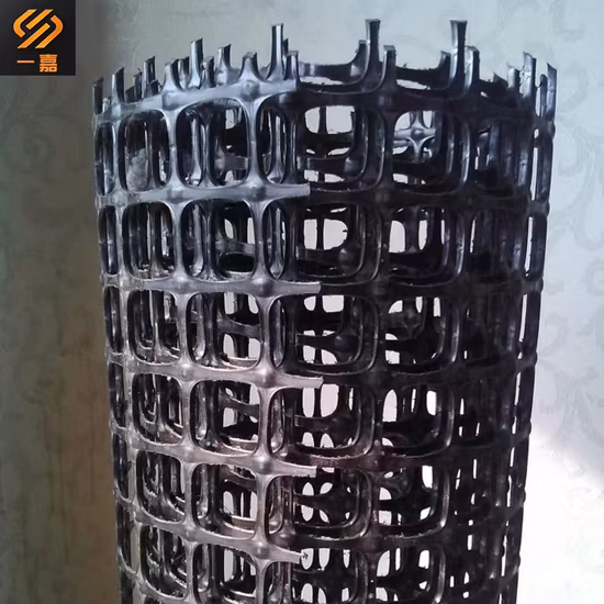 China Geomalla 40kn Grid Mesh Biaxial PP Geomalla de plástico para refuerzo de carreteras